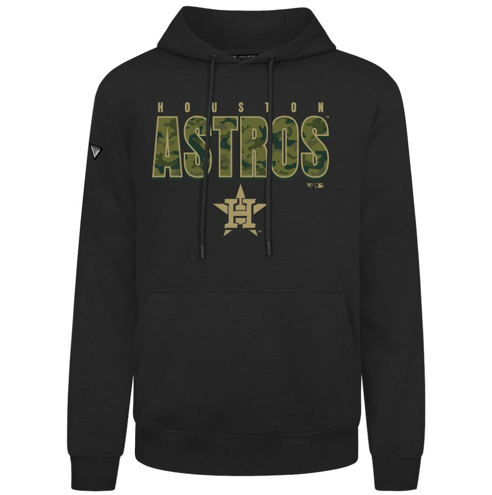 Houston Astros Levelwear Podium Protect Pullover Hoodie - Black