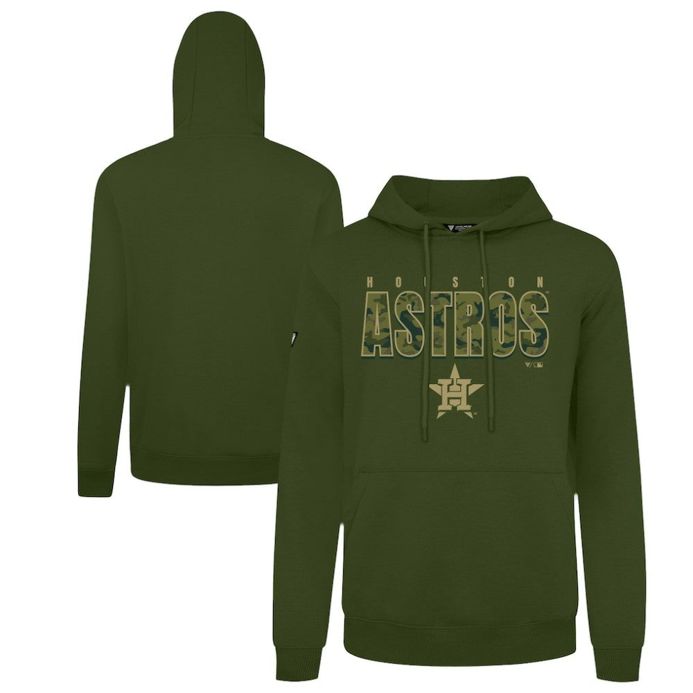 Houston Astros Levelwear Podium Protect Pullover Hoodie - Green