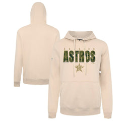Houston Astros Levelwear Podium Protect Pullover Hoodie - Khaki