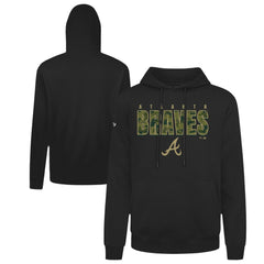 Atlanta Braves Levelwear Podium Protect Pullover Hoodie - Black