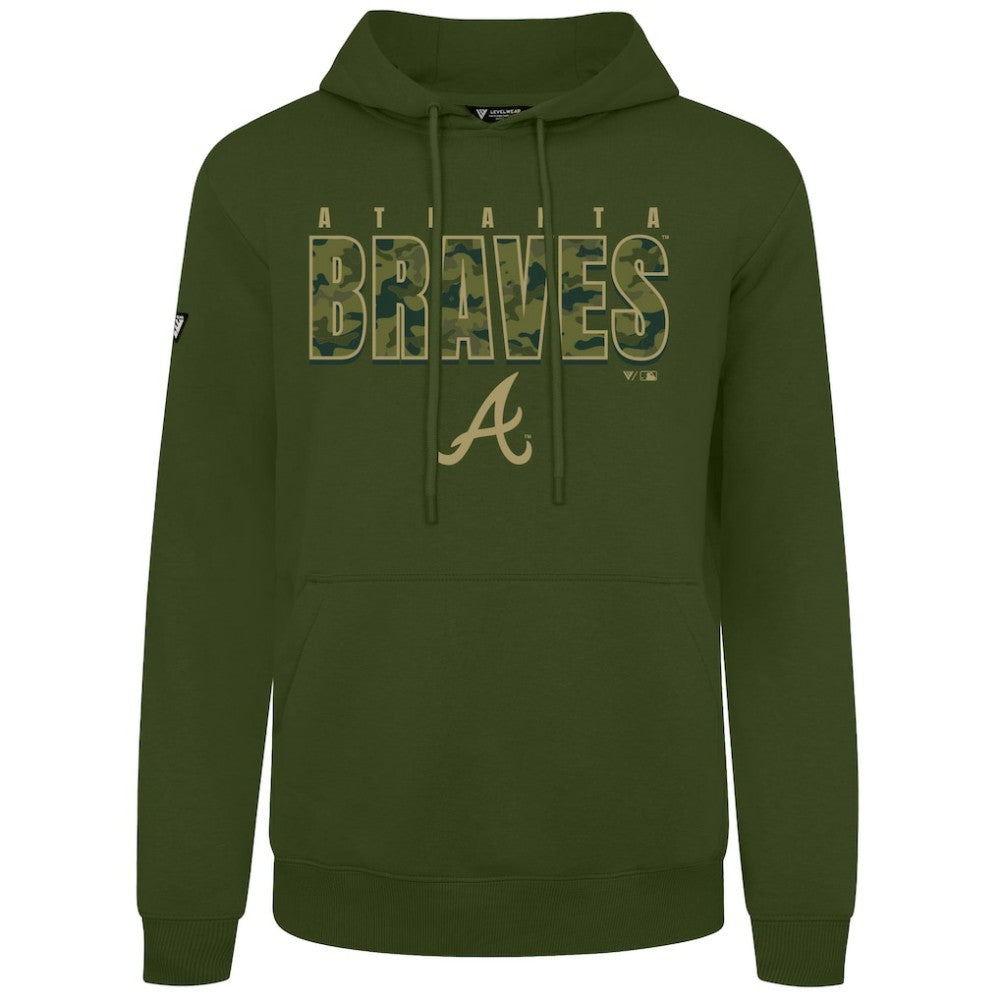 Atlanta Braves Levelwear Podium Protect Pullover Hoodie - Green