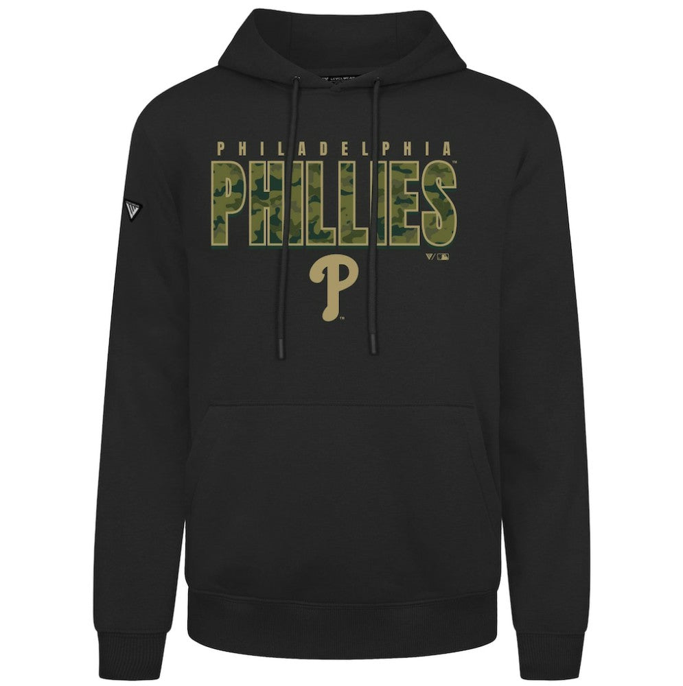 Philadelphia Phillies Levelwear Podium Protect Pullover Hoodie - Black