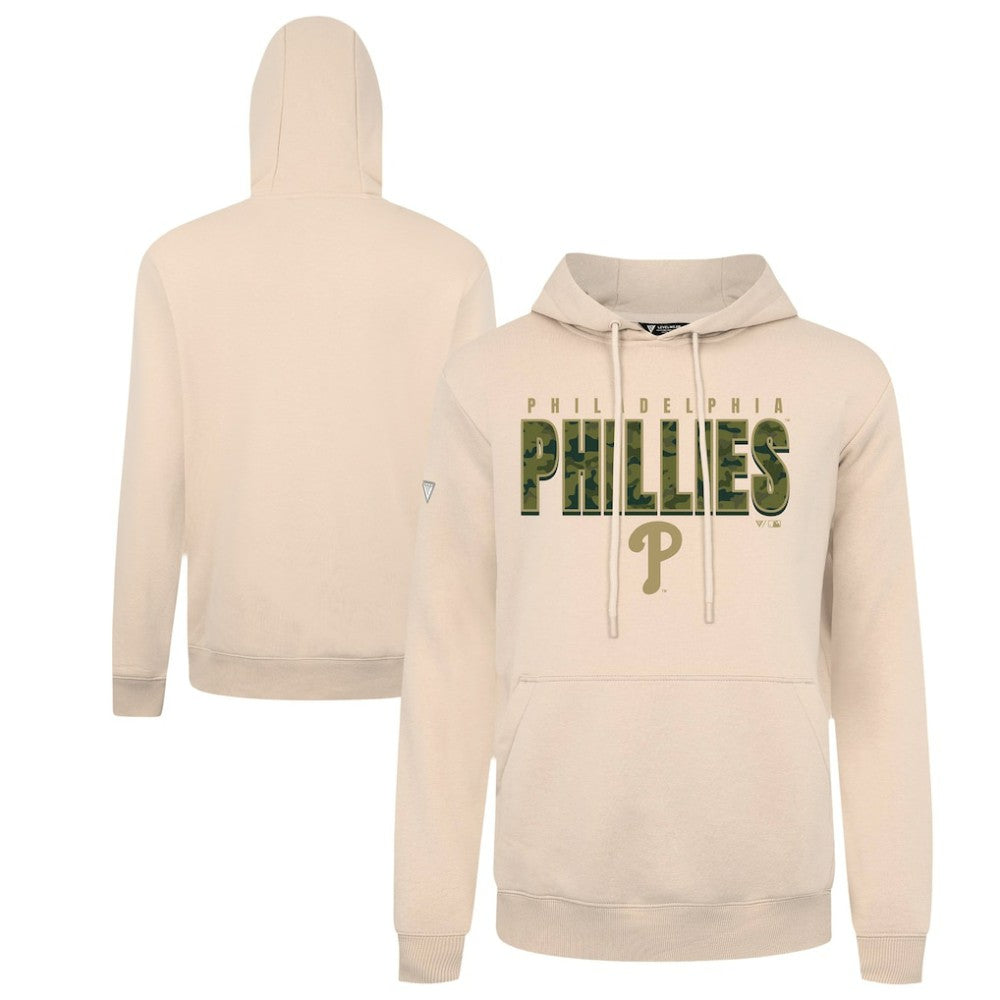 Philadelphia Phillies Levelwear Podium Protect Pullover Hoodie - Khaki