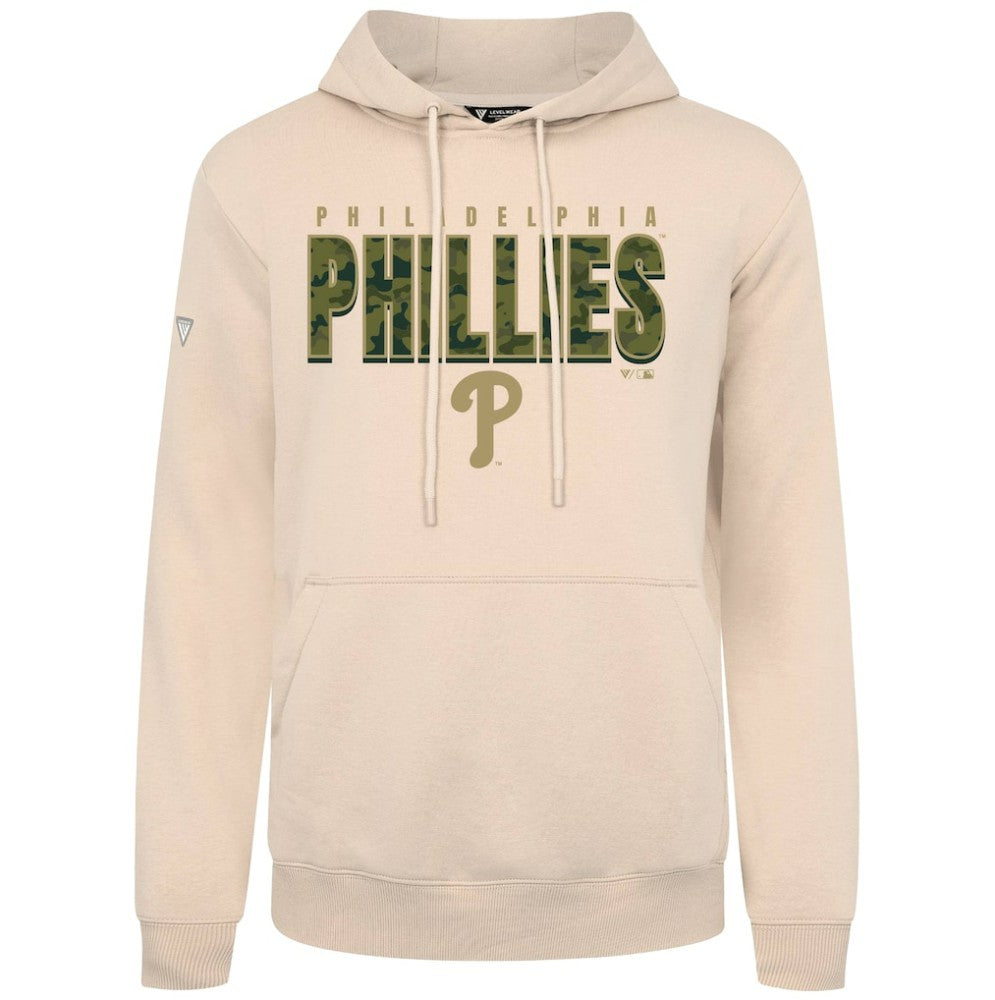 Philadelphia Phillies Levelwear Podium Protect Pullover Hoodie - Khaki