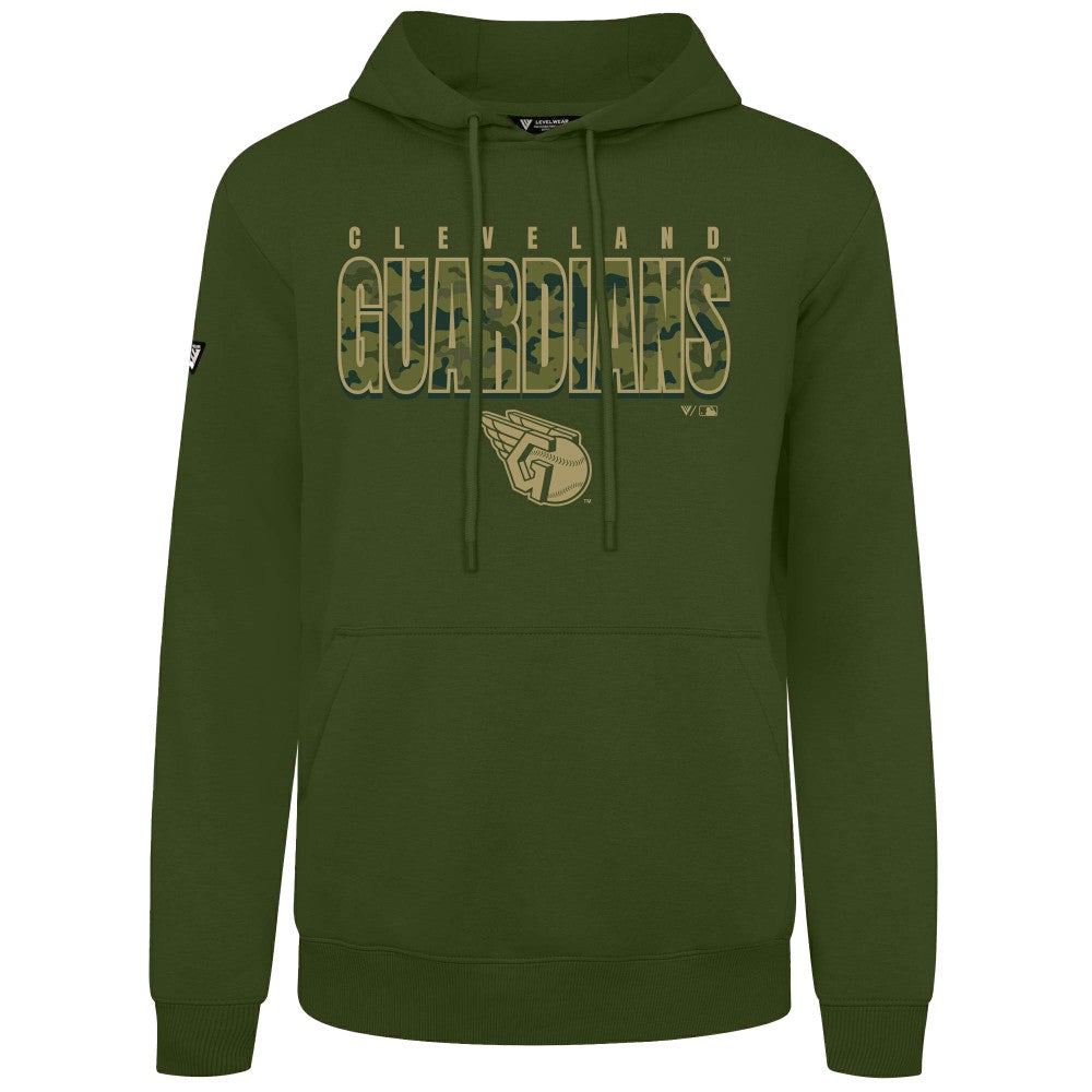 Cleveland Guardians Levelwear Podium Protect Pullover Hoodie - Green