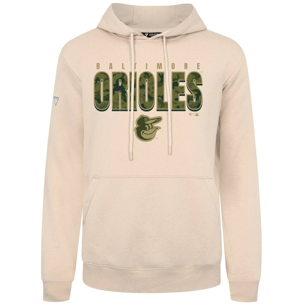 Baltimore Orioles Levelwear Podium Protect Pullover Hoodie - Khaki