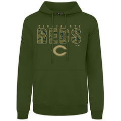 Cincinnati Reds Levelwear Podium Protect Pullover Hoodie - Green