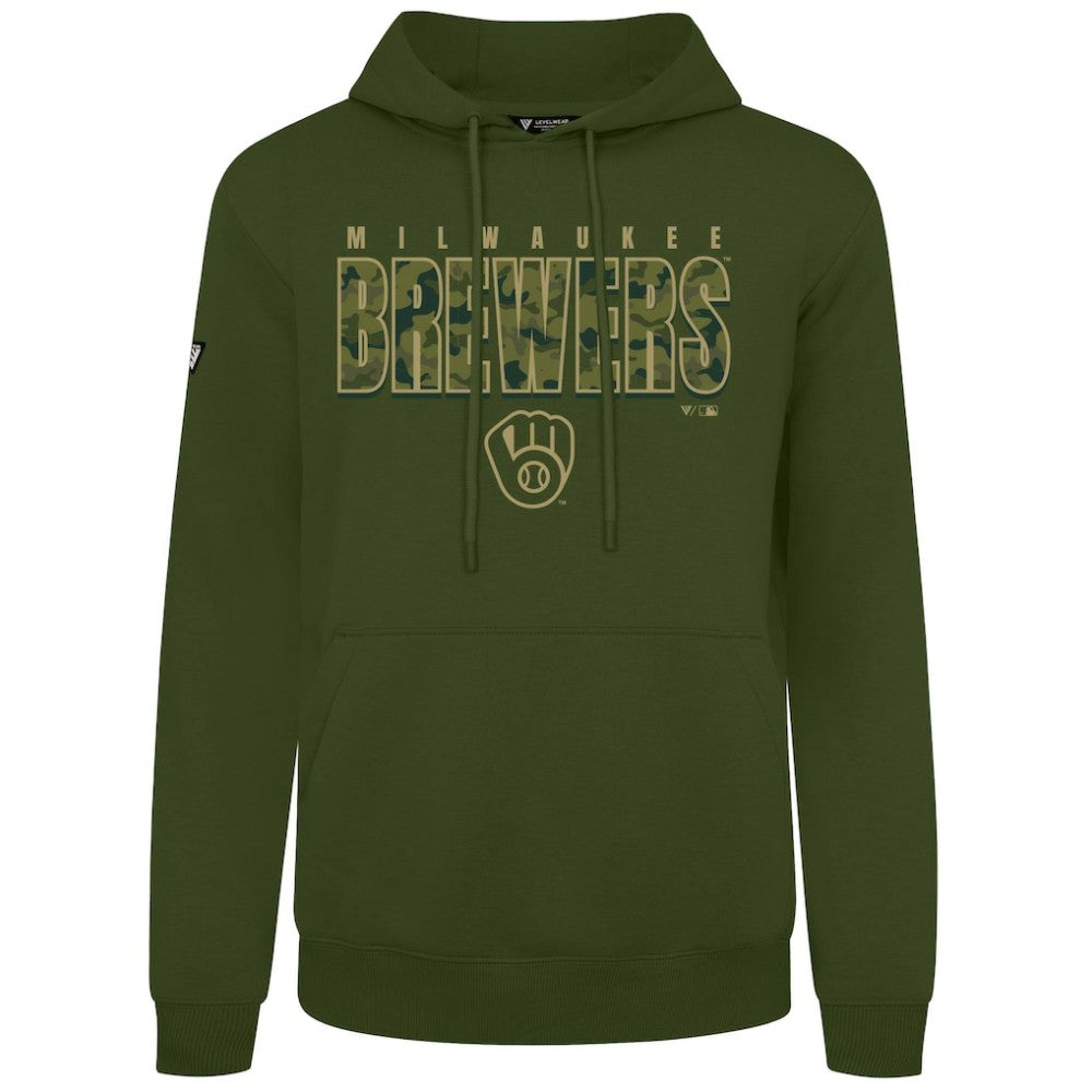 Milwaukee Brewers Levelwear Podium Protect Pullover Hoodie - Green