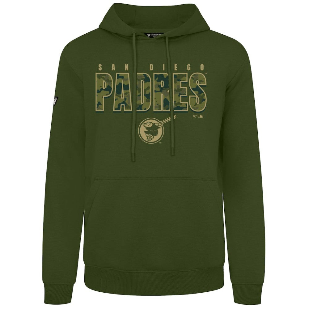 San Diego Padres Levelwear Podium Protect Pullover Hoodie - Green