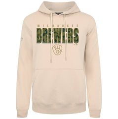 Milwaukee Brewers Levelwear Podium Protect Pullover Hoodie - Khaki