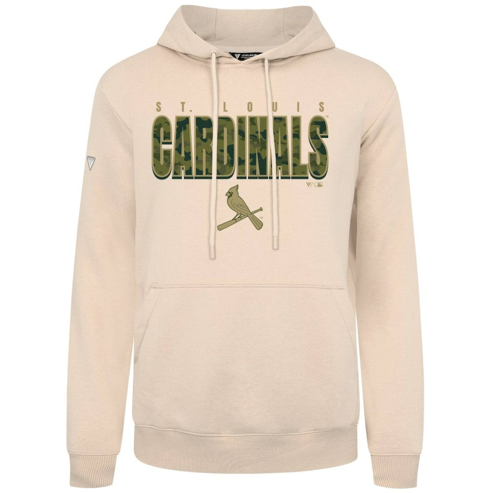 St. Louis Cardinals Levelwear Podium Protect Pullover Hoodie - Khaki