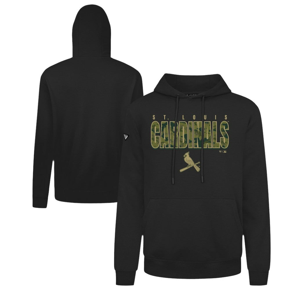 St. Louis Cardinals Levelwear Podium Protect Pullover Hoodie - Black