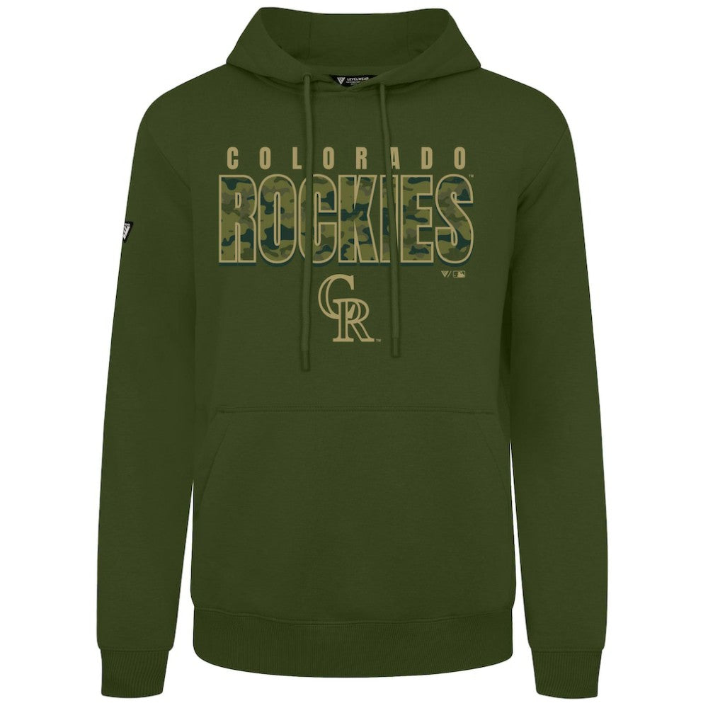 Colorado Rockies Levelwear Podium Protect Pullover Hoodie - Green