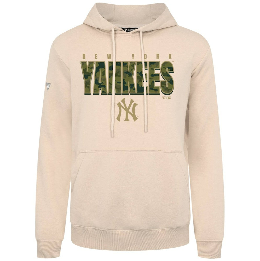 New York Yankees Levelwear Podium Protect Pullover Hoodie - Khaki