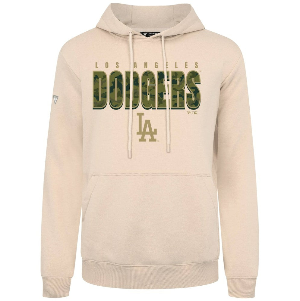 Los Angeles Dodgers Levelwear Podium Protect Pullover Hoodie - Khaki