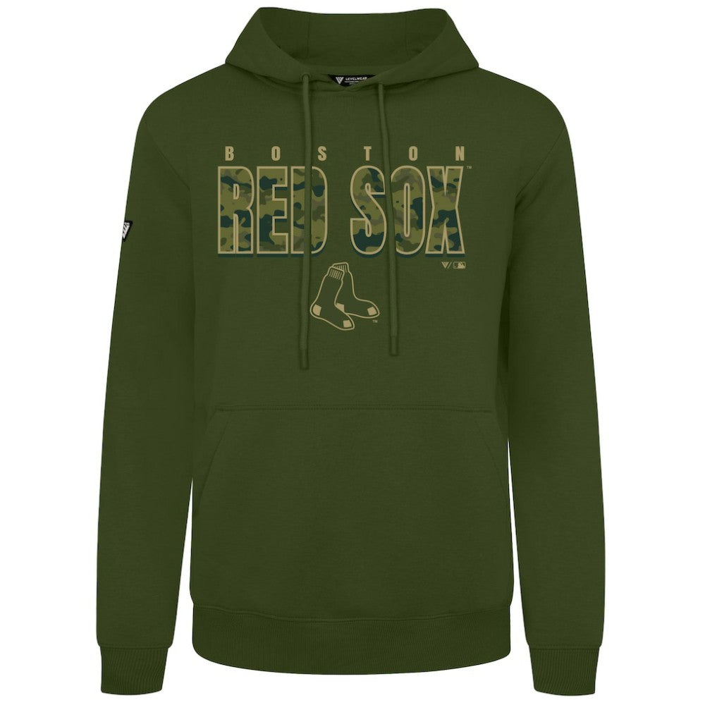 Boston Red Sox Levelwear Podium Protect Pullover Hoodie - Green