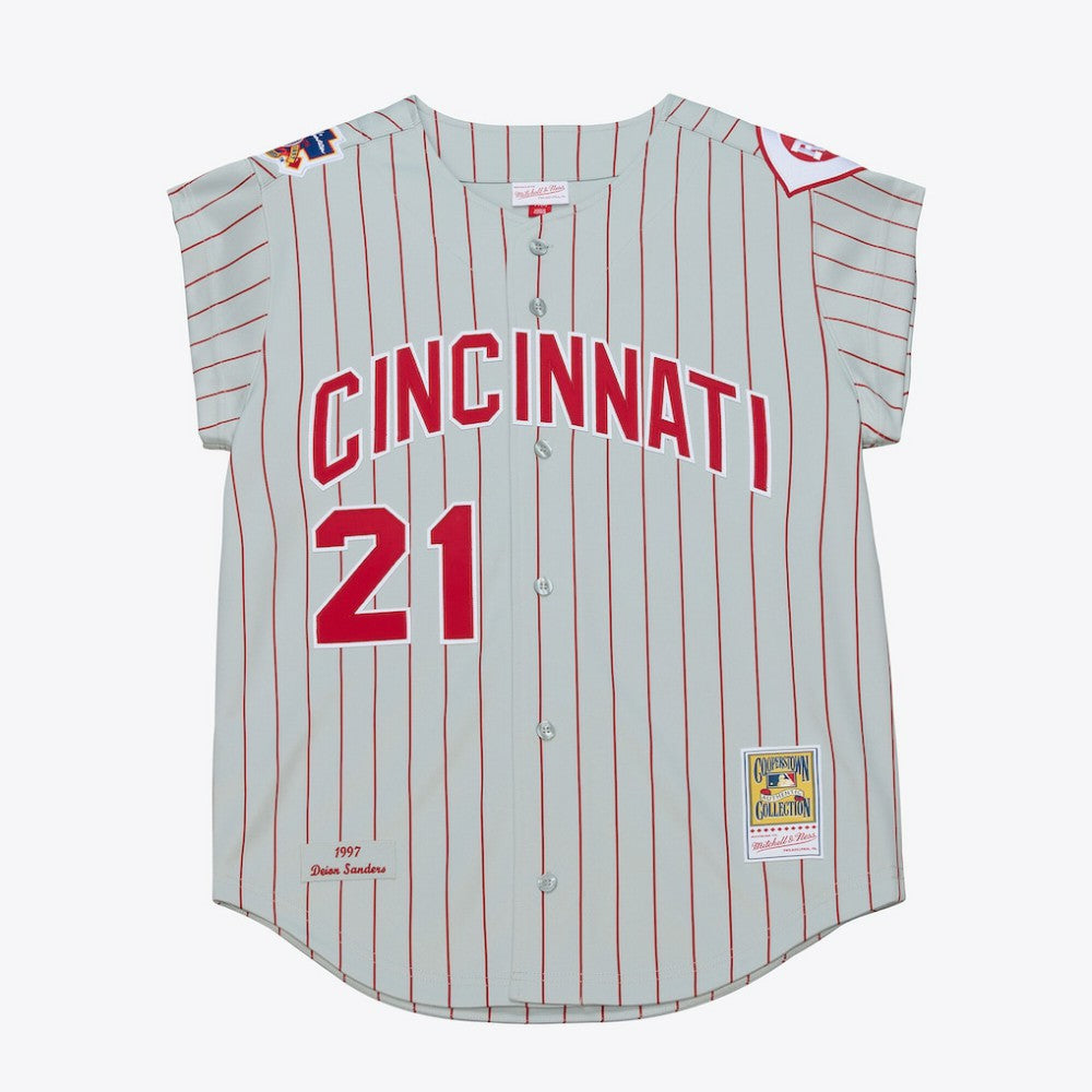 Deion Sanders Cincinnati Reds 1997 Authentic Jersey - Gray | Mitchell & Ness