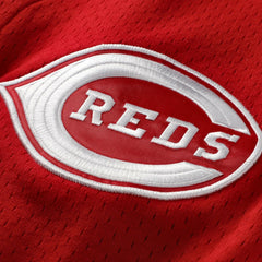 Deion Sanders Cincinnati Reds Cooperstown Mesh Batting Practice Button-Up Jersey - Red | Mitchell & Ness
