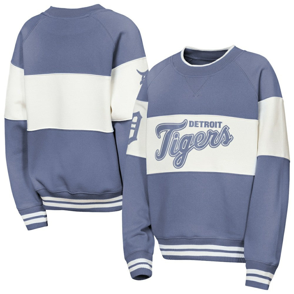 Detroit Tigers Outerstuff Youth Ultimate Pastels On Base Sweatshirt - Blue