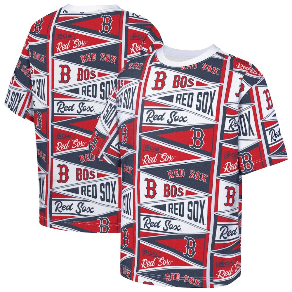 Boston Red Sox Outerstuff Youth All-Over Pennant T-Shirt - Red