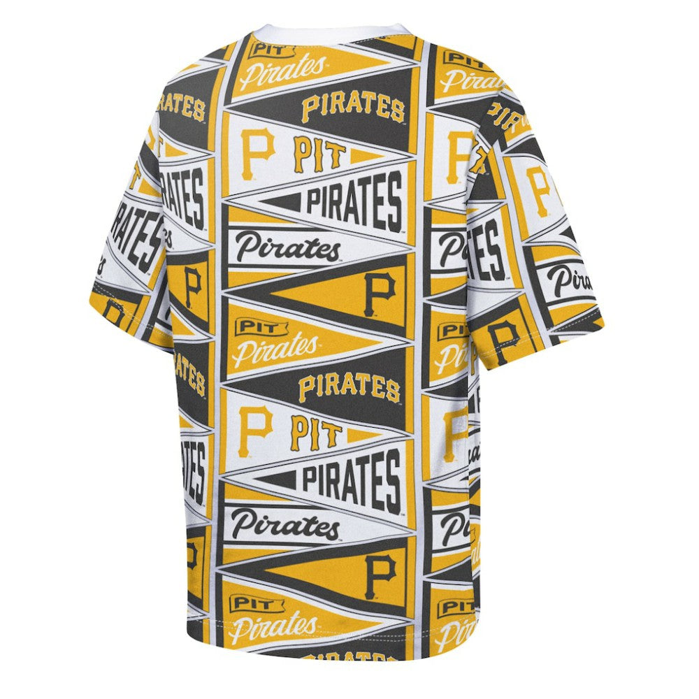 Pittsburgh Pirates Outerstuff Youth All-Over Pennant T-Shirt - Yellow
