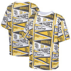 San Diego Padres Outerstuff Youth All-Over Pennant T-Shirt - Yellow