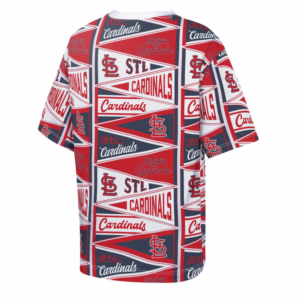 St. Louis Cardinals Outerstuff Youth All-Over Pennant T-Shirt - Red