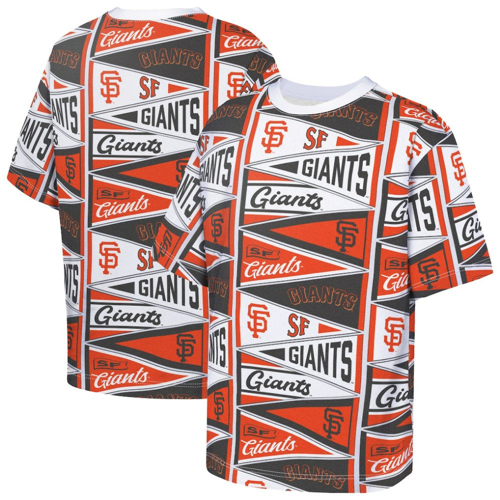 San Francisco Giants Outerstuff Youth All-Over Pennant T-Shirt - Orange