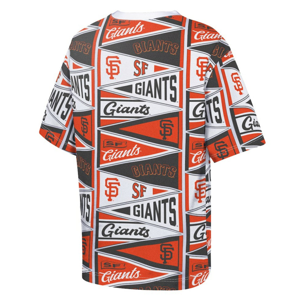 San Francisco Giants Outerstuff Youth All-Over Pennant T-Shirt - Orange