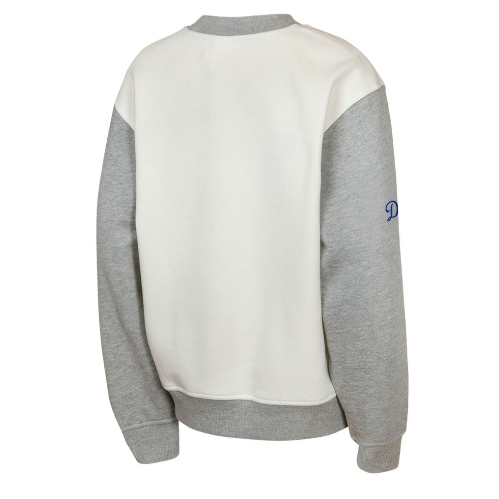 Los Angeles Dodgers Outerstuff Youth Big League Power Hit Fleece Sweatshirt - Cream/Gray