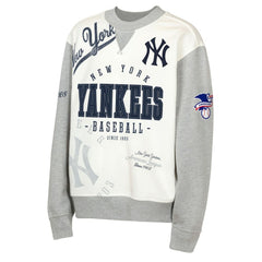 New York Yankees Outerstuff Youth Big League Power Hit Fleece Sweatshirt - Cream/Gray