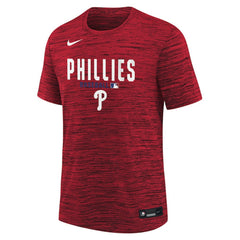 Philadelphia Phillies Youth Authentic Collection Velocity Dri-FIT T-Shirt - Red | Nike