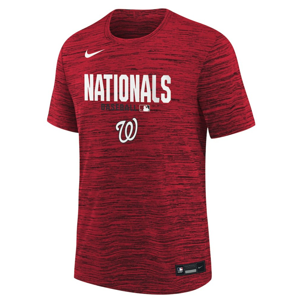 Washington Nationals Youth Authentic Collection Velocity Dri-FIT T-Shirt - Red | Nike