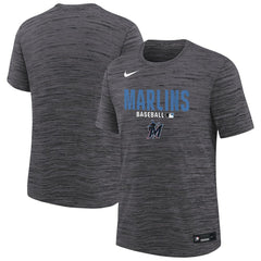 Miami Marlins Youth Authentic Collection Velocity Dri-FIT T-Shirt - Black | Nike