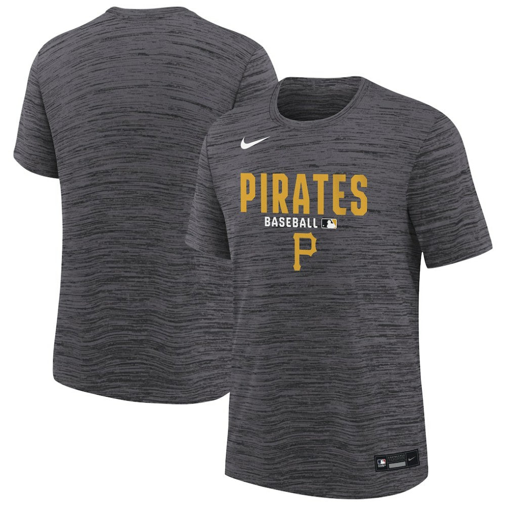 Pittsburgh Pirates Youth Authentic Collection Velocity Dri-FIT T-Shirt - Black | Nike