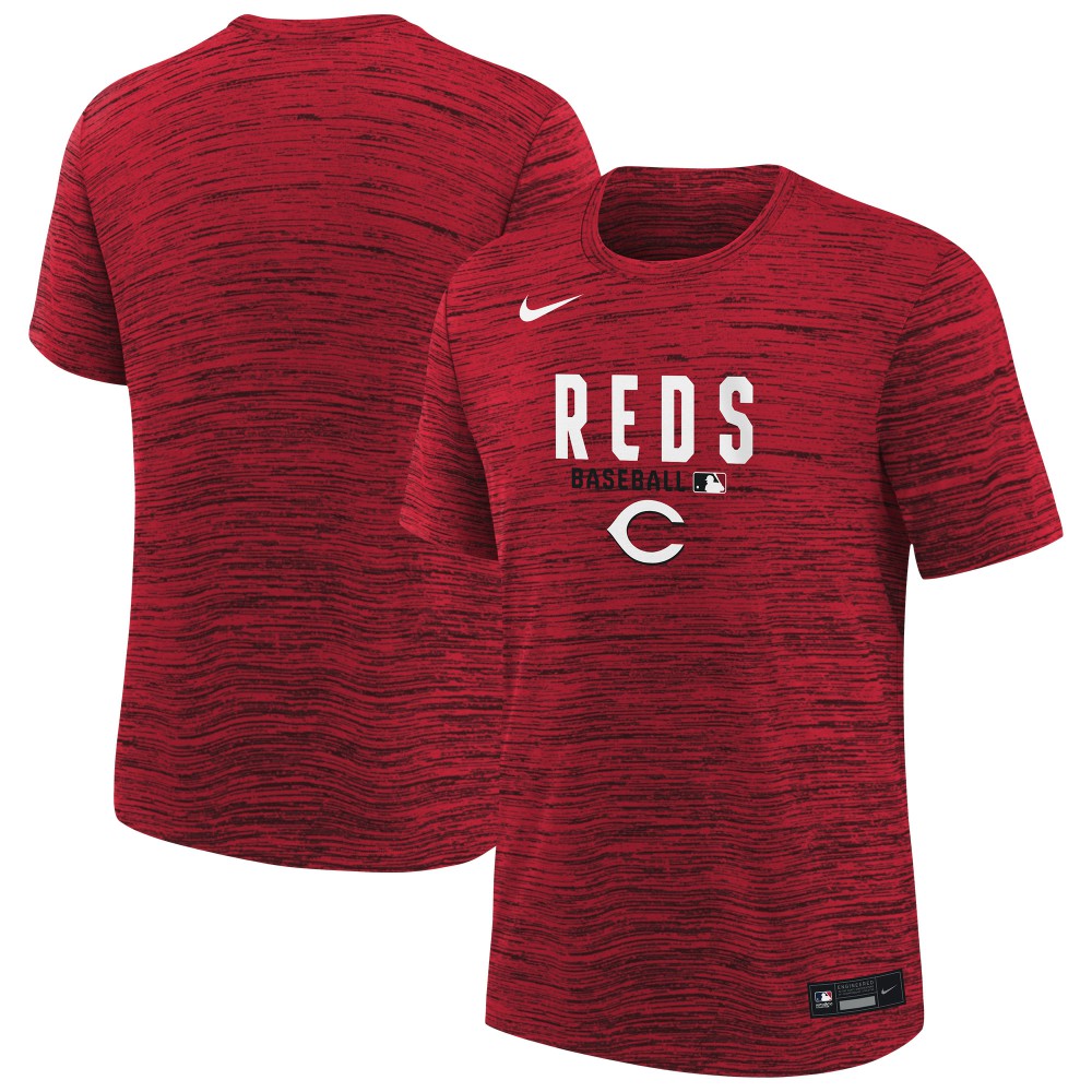 Cincinnati Reds Youth Authentic Collection Velocity Dri-FIT T-Shirt - Red | Nike