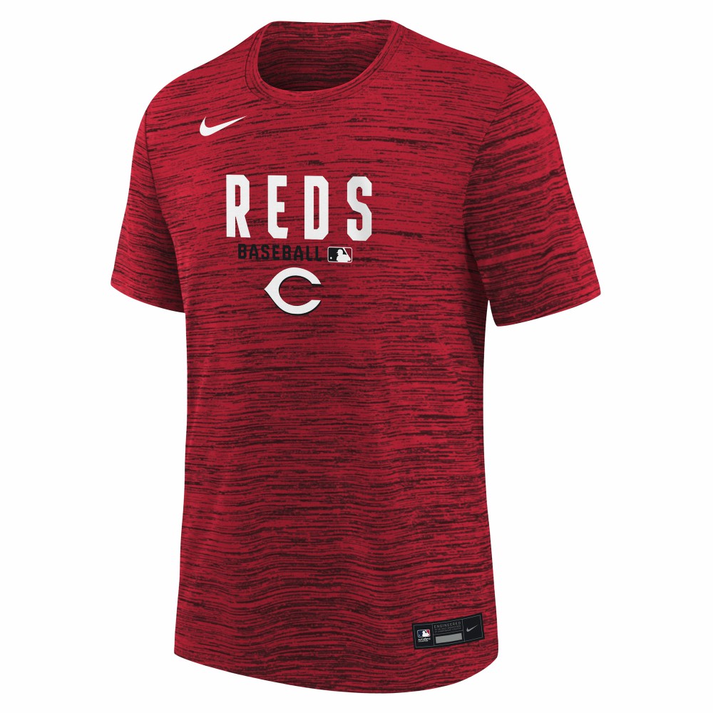 Cincinnati Reds Youth Authentic Collection Velocity Dri-FIT T-Shirt - Red | Nike