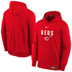 Cincinnati Reds Youth Authentic Collection Therma-FIT Hoodie - Red | Nike