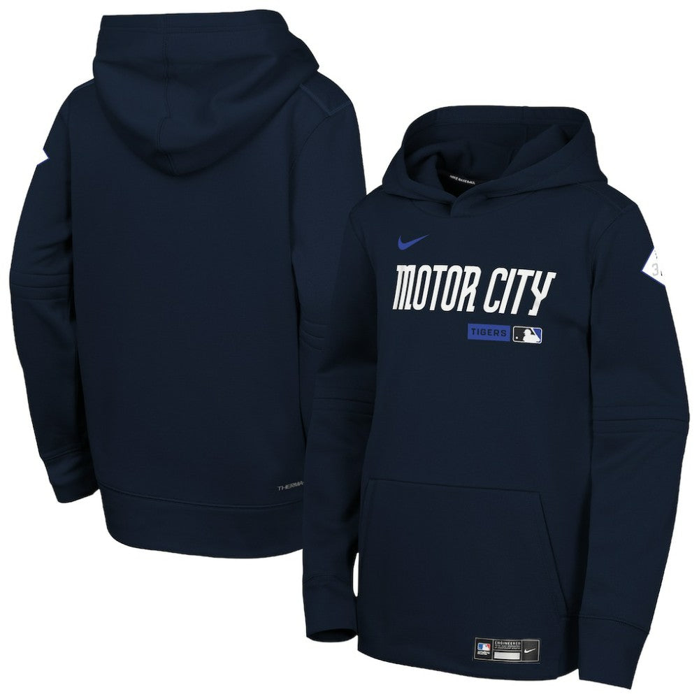 Detroit Tigers Youth Authentic Collection City Connect Therma-FIT Hoodie - Navy | Nike