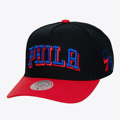 Philadelphia 76ers Hardwood Classics Legendary Away Pro-Pinch Adjustable Hat - Black | Mitchell & Ness online
