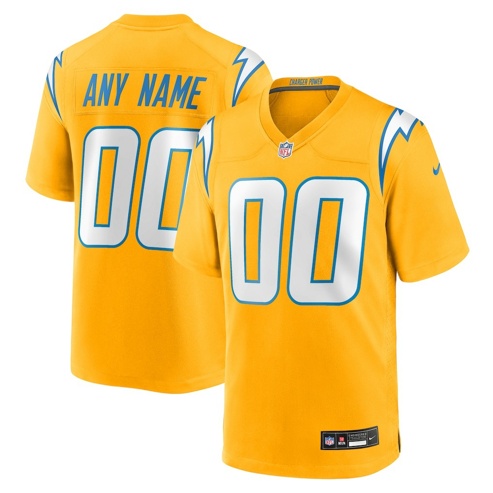NFL Los Angeles Chargers Alternate Charger Power Game Custom Jersey