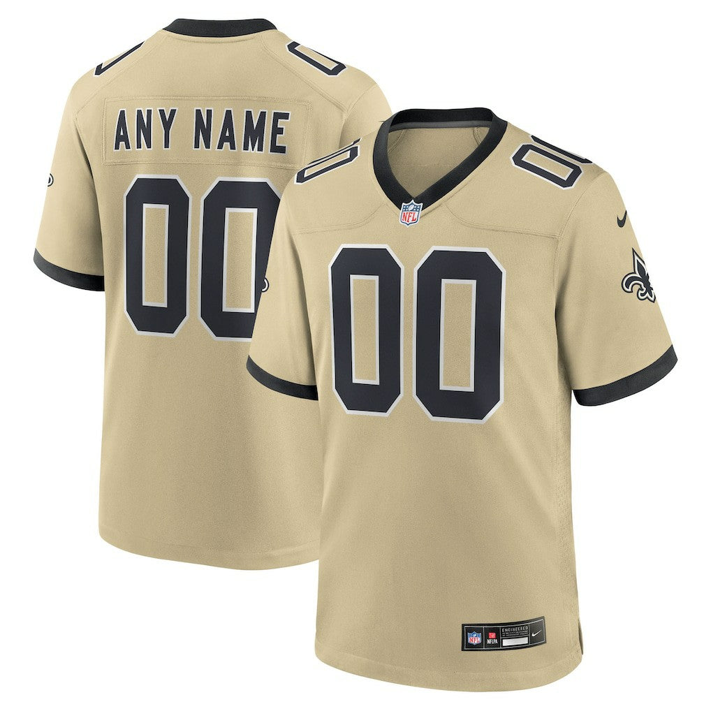 NFL New Orleans Saints Gameday Golds Alternate Custom Game Jersey