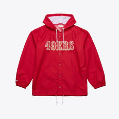 NFL San Francisco 49ers Coaches Full-Snap Hooded Windbreaker Jacket