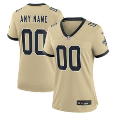 NFL New Orleans Saints Women's Gameday Golds Alternate Custom Game Jersey