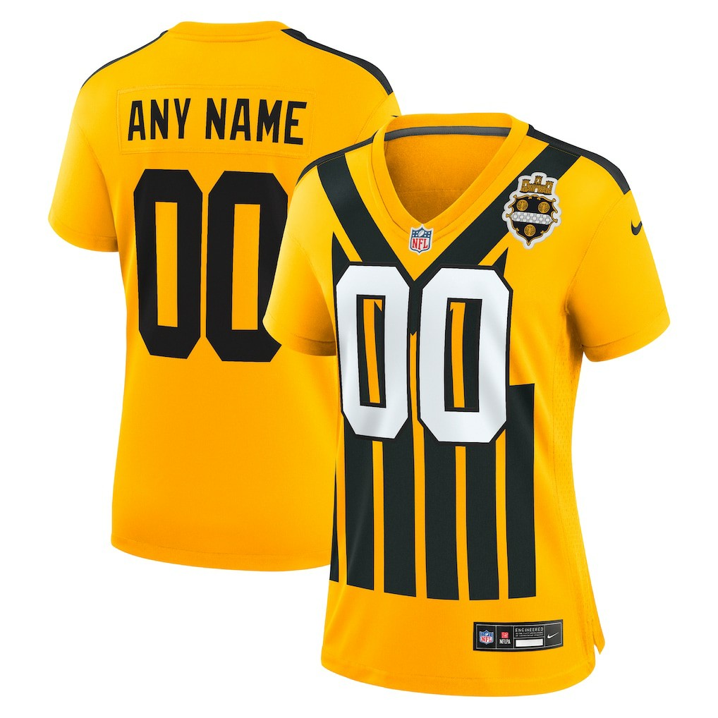 NFL Pittsburgh Steelers Women's Alternate 1933 Throwback Game Custom Jersey