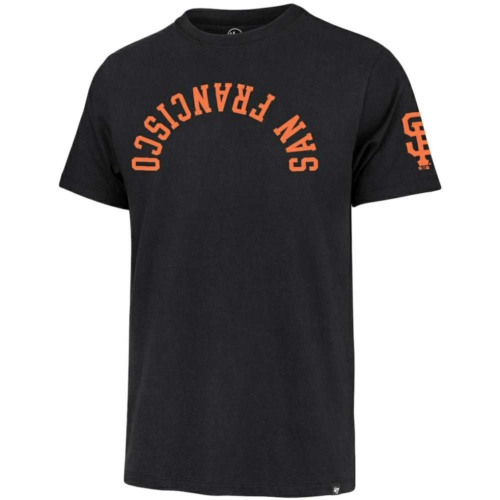 San Francisco Giants Upside Down Two-Peat Franklin T-Shirt - Black | 47 brand