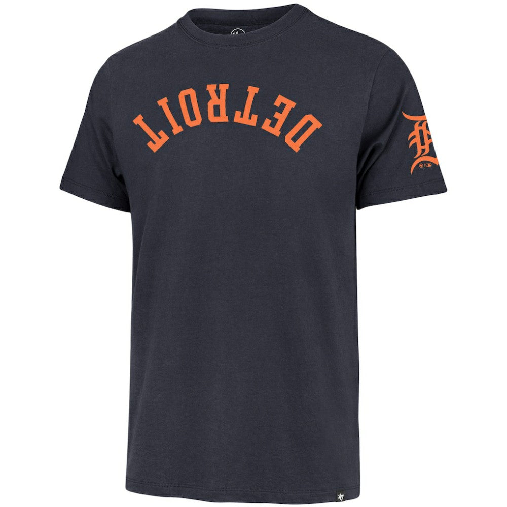 Detroit Tigers Upside Down Two-Peat Franklin T-Shirt - Navy | 47 brand