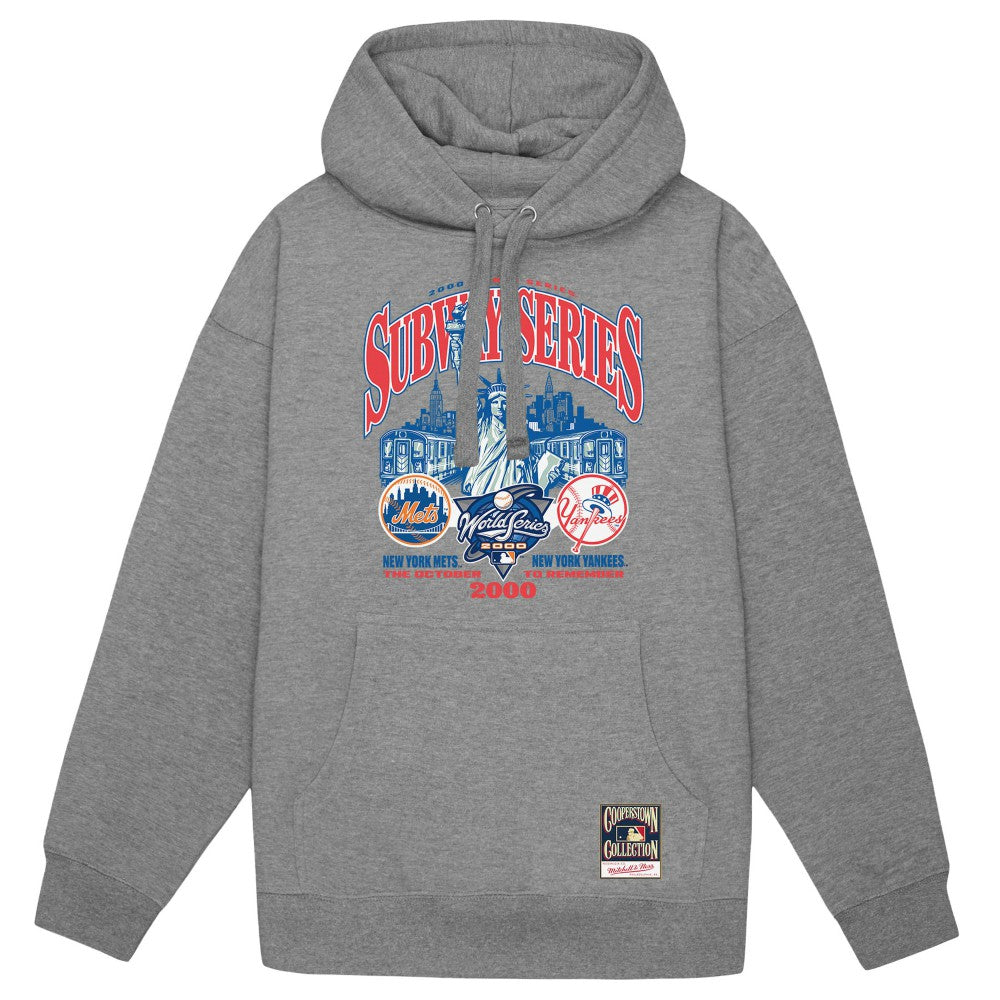 New York Yankees vs. New York Mets 2000 World Series Pullover Hoodie - Heather Gray | Mitchell & Ness