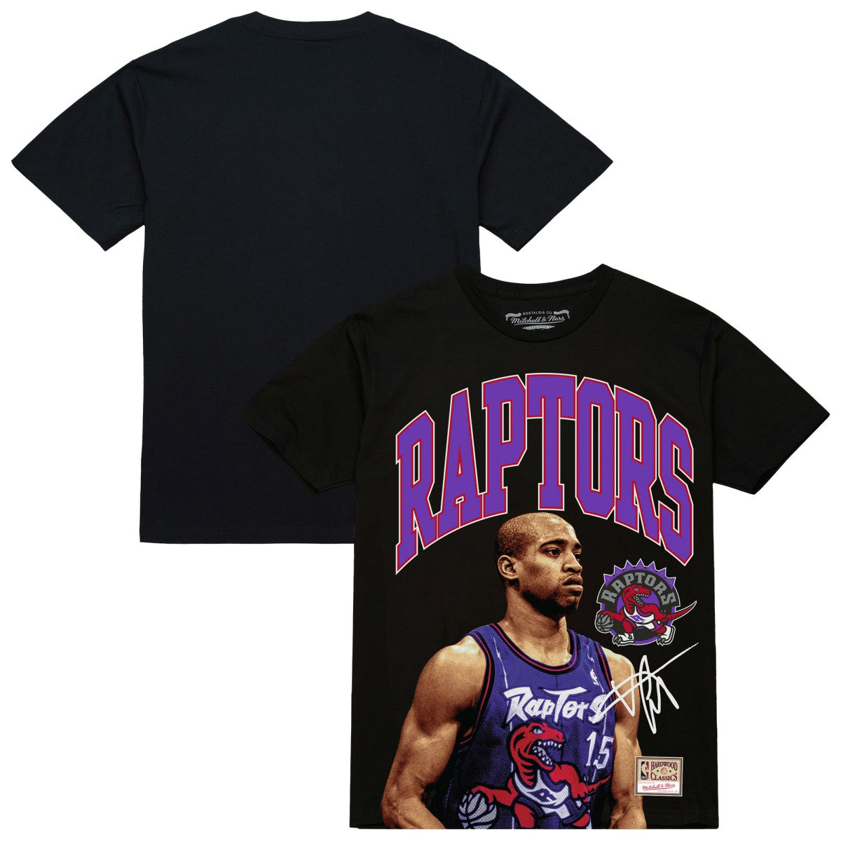Vince Carter Toronto Raptors Hardwood Classics Player Arch T-Shirt - Black | Mitchell & Ness discount