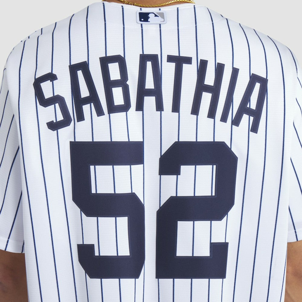 CC Sabathia New York Yankees 2025 Baseball Hall of Fame Name & Number Retired Replica Jersey - White | Nike